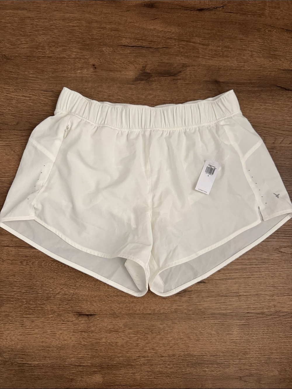 NWT Old Navy White Women's Athletic Shorts with Elastic Waist